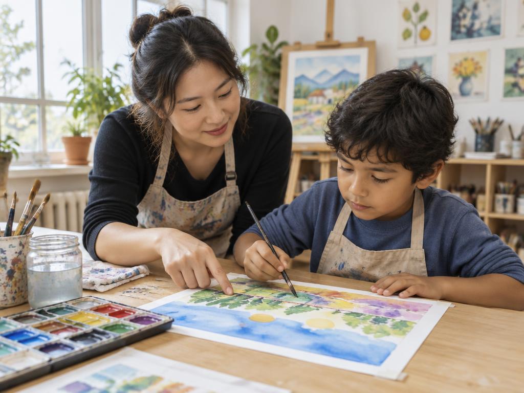 Watercolor & Art Instruction — illustrative example