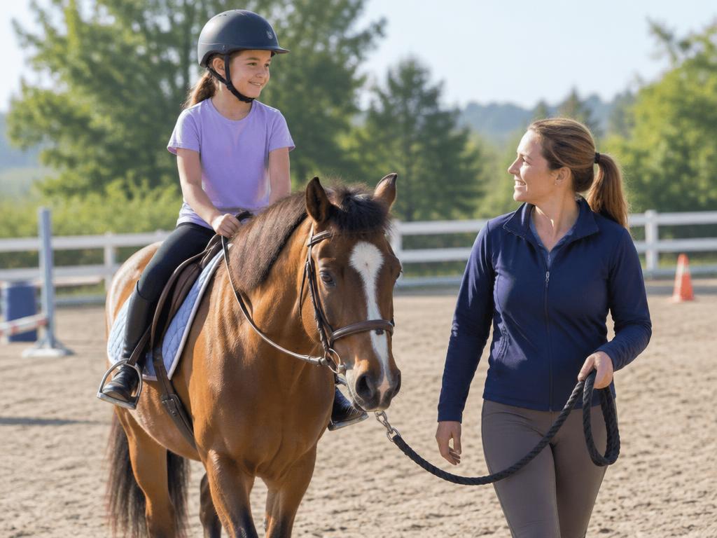 Beginner Horseback Riding Lesson — illustrative example